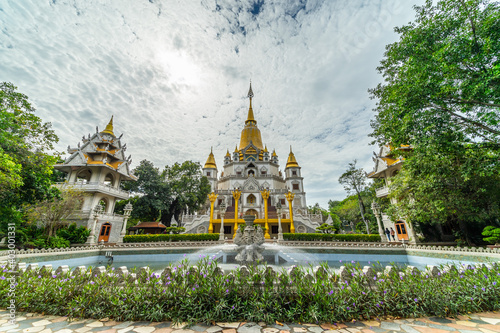 view of Buu Long Pagoda in Ho Chi Minh City. A beautiful buddhist temple hidden away in Ho Chi Minh City at Vietnam