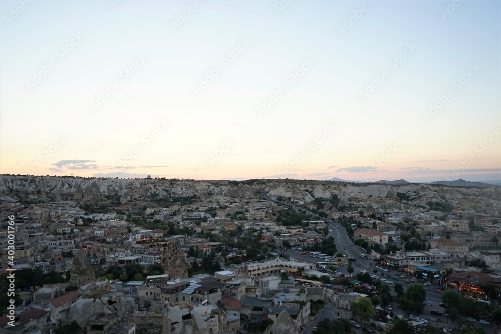 Aerial View from LOVER’S HILL SUNSET POINT, ASIKLAR TEPESI, in in Cappadocia, Turkey