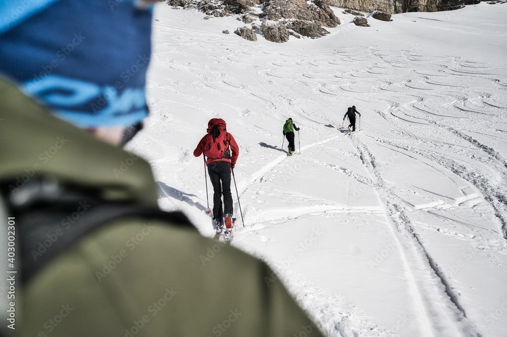 Ski Tour mit Bergführer in den Dolomiten