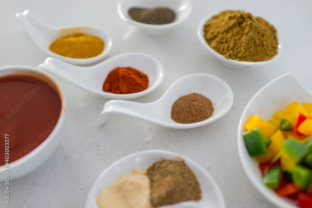 Different varieties of ingredients for making lunch Different varieties of ingredients for making lunch