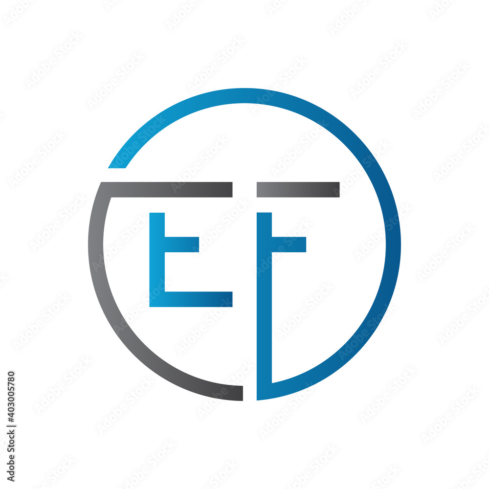 Fototapeta premium Initial EF Letter Logo Creative Typography Vector Template. Creative Circle Letter EF Logo Design
