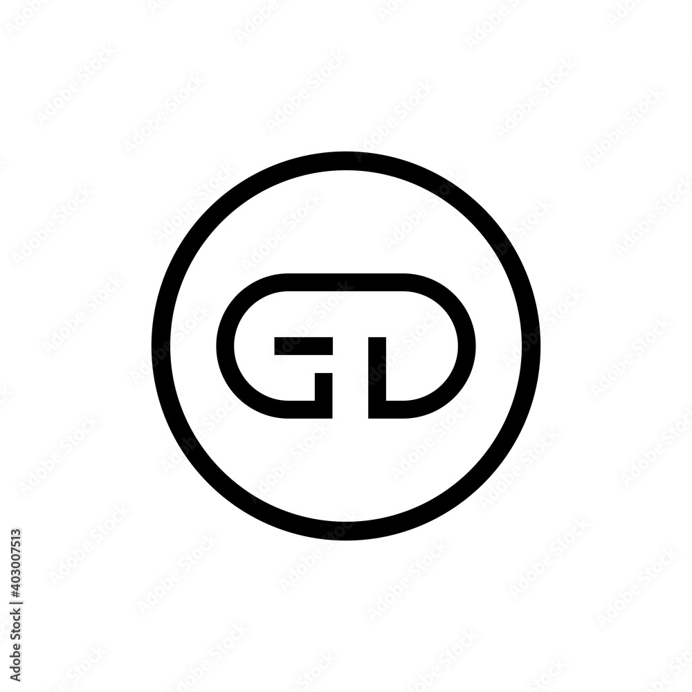 Initial Circle GD Letter Logo Creative Typography Vector Template. Creative Letter GD logo Design Initial Circle GD Letter Logo Creative Typography Vector Template. Creative Letter GD logo Design