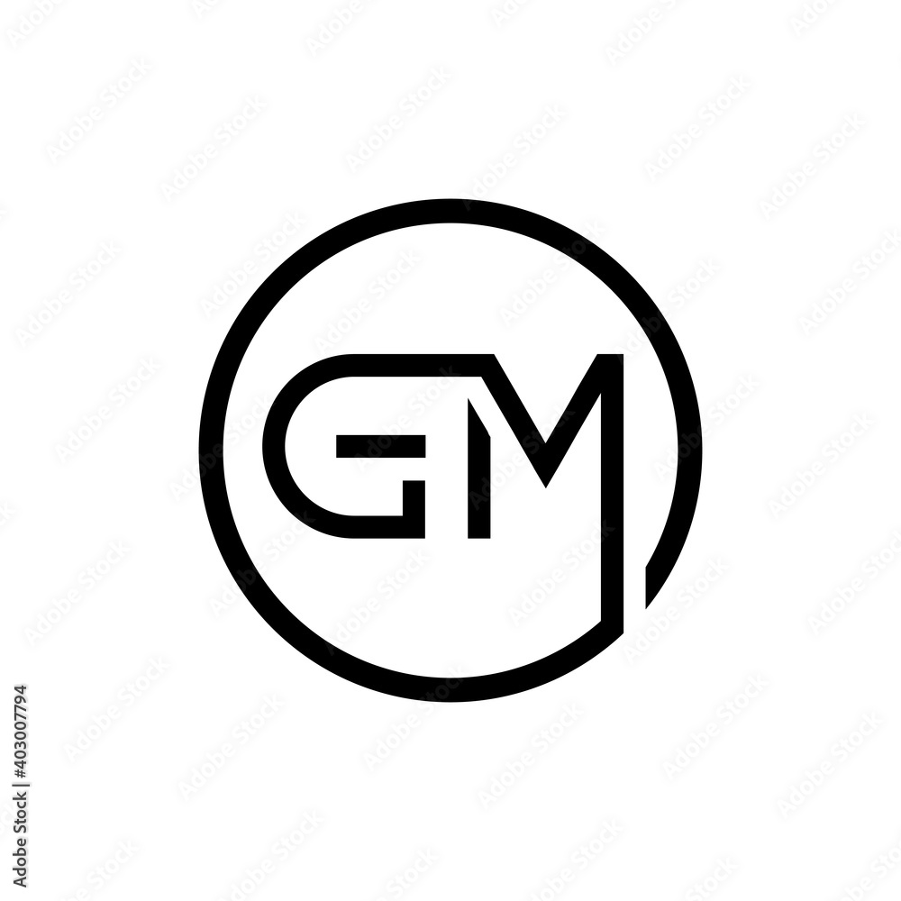 Initial Circle GM Letter Logo Creative Typography Vector Template. Creative Letter GM logo Design Initial Circle GM Letter Logo Creative Typography Vector Template. Creative Letter GM logo Design