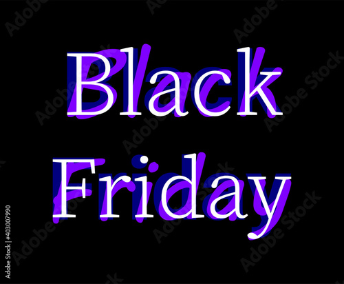 Vector Black Friday in mass fonts sytle