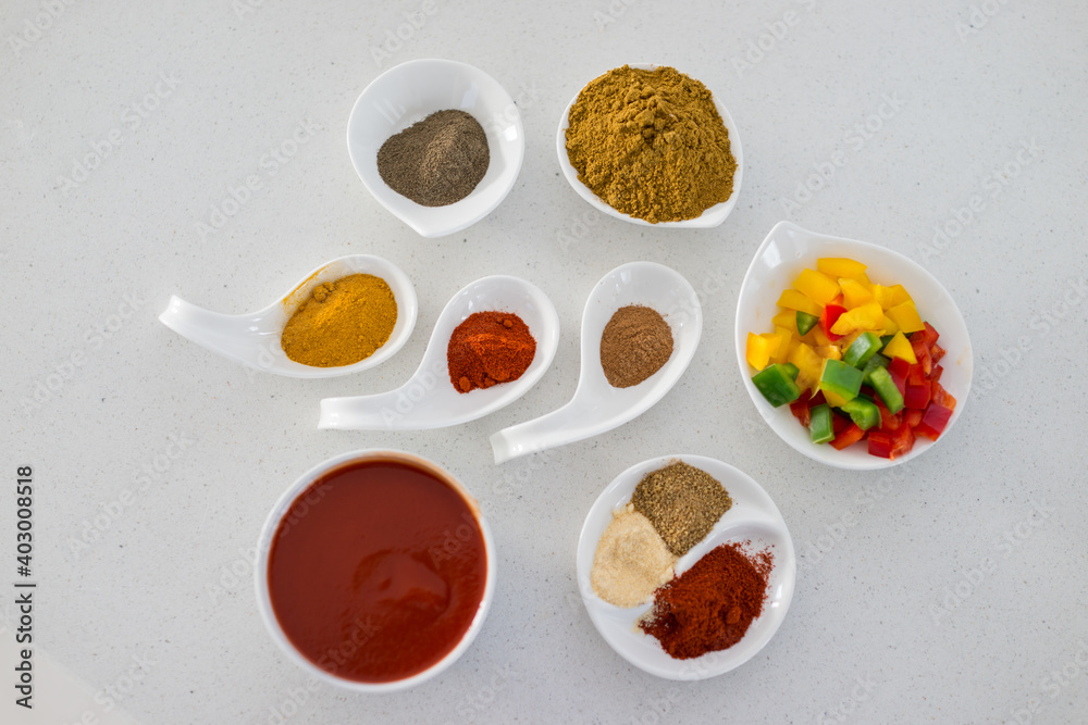 Different varieties of ingredients for making lunch Different varieties of ingredients for making lunch