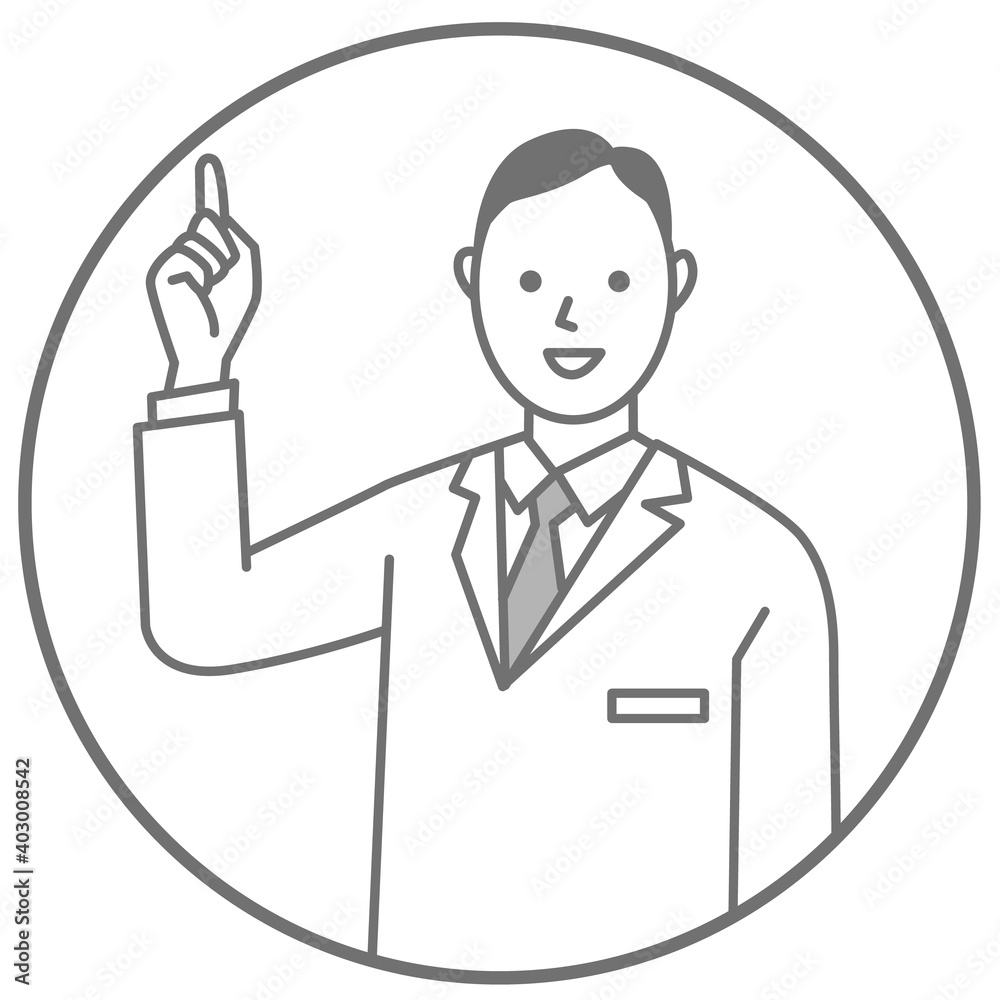 Illustration material of doctor giving explanation Illustration material of doctor giving explanation