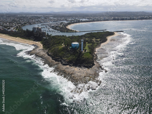 Aerial view of Point Cartwright in Sunshine Coast photo