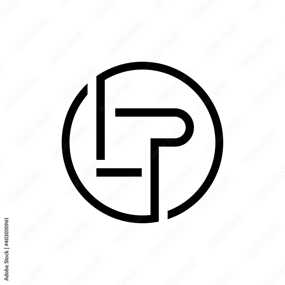 Initial Circle LP letter Logo Design vector Template. Abstract Letter LP logo Design Initial Circle LP letter Logo Design vector Template. Abstract Letter LP logo Design