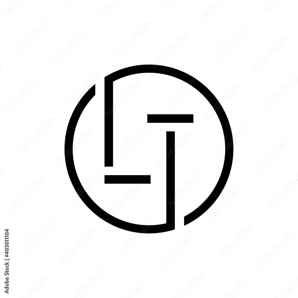 Initial Circle LT letter Logo Design vector Template. Abstract Letter LT logo Design Initial Circle LT letter Logo Design vector Template. Abstract Letter LT logo Design