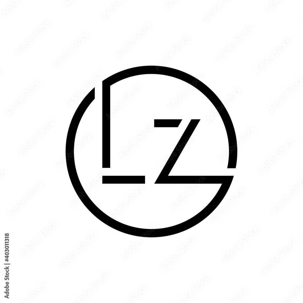 Initial Circle LZ letter Logo Design vector Template. Abstract Letter LZ logo Design Initial Circle LZ letter Logo Design vector Template. Abstract Letter LZ logo Design