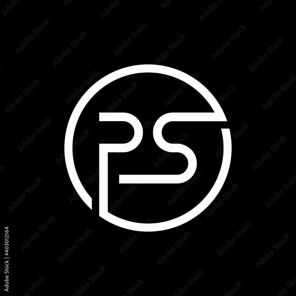 Initial PS Letter Logo Creative Typography Vector Template. Creative Circle Letter PS Logo Vector. Initial PS Letter Logo Creative Typography Vector Template. Creative Circle Letter PS Logo Vector.