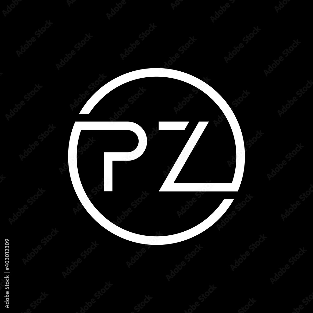 Initial PZ Letter Logo Creative Typography Vector Template. Creative Circle Letter PZ Logo Vector. Initial PZ Letter Logo Creative Typography Vector Template. Creative Circle Letter PZ Logo Vector.