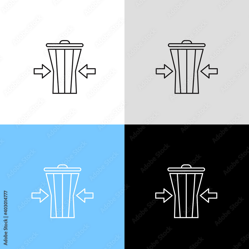 Set of Reduce waste icon line symbol. Vector Set of Reduce waste icon line symbol. Vector