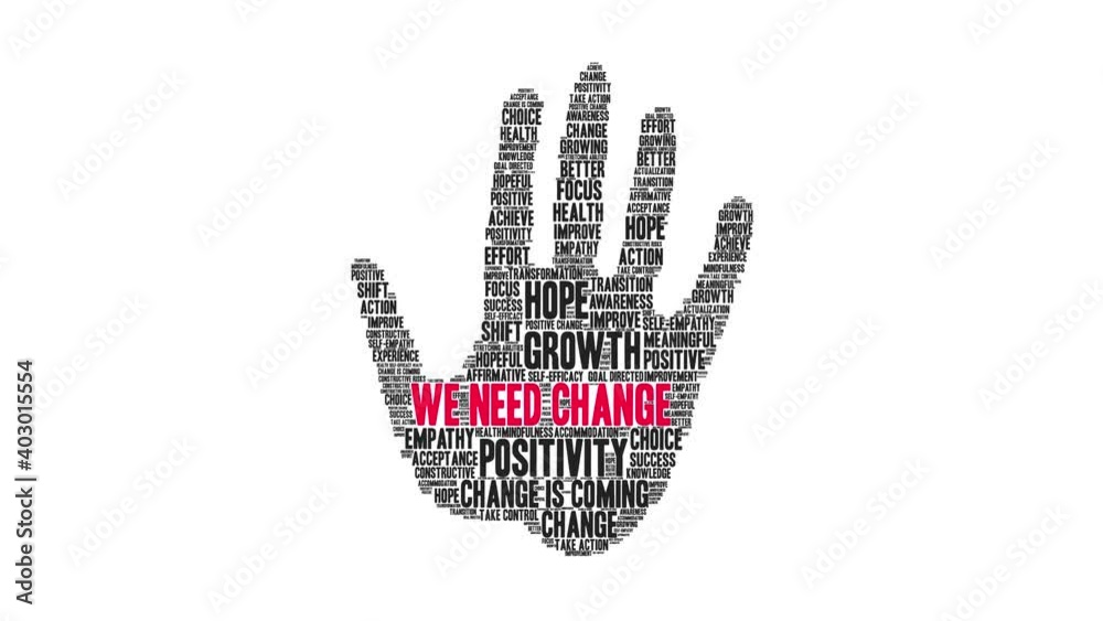 We Need Change animated word cloud on a white background. We Need Change animated word cloud on a white background.