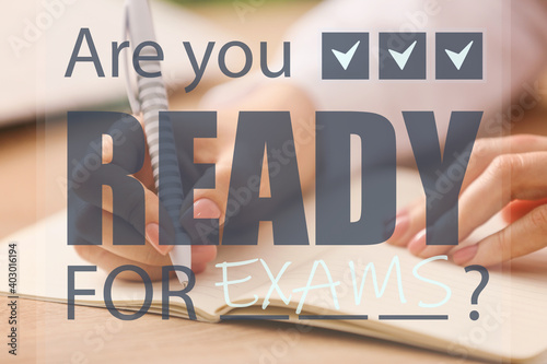 Woman preparing for exams a...