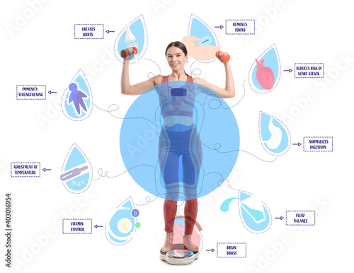 Sporty woman and health ben...