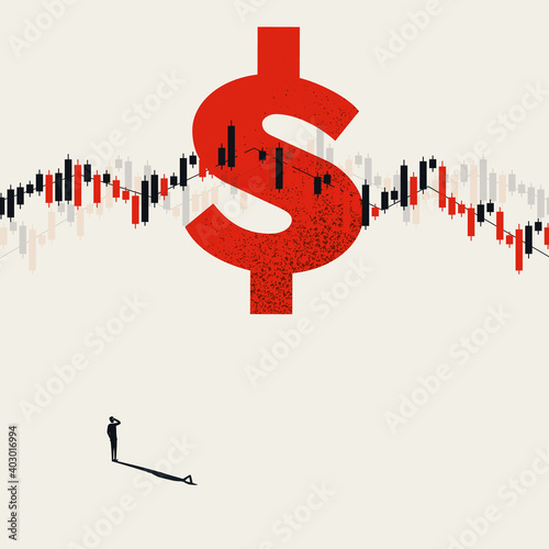 Stock market exchange symbol, vector concept. Symbol of investment, profit, trading, chart and data mapping.