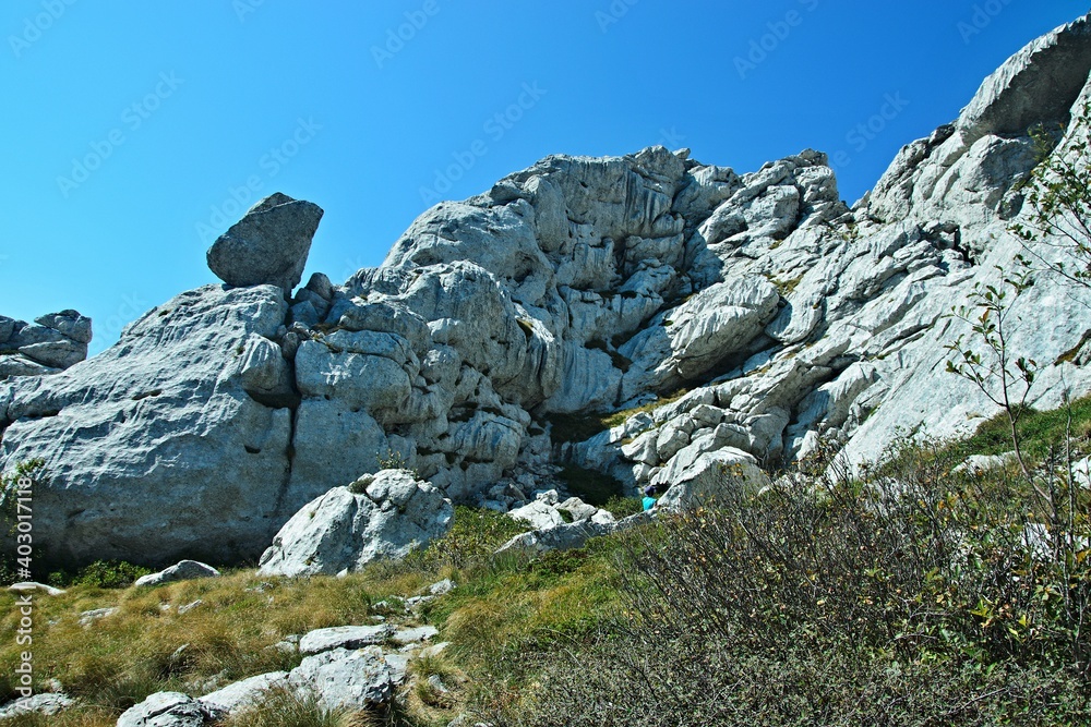 Croatia-view of the rocks in the Velebit National Park