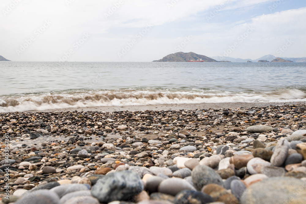 summer
pebble beach and raging sea