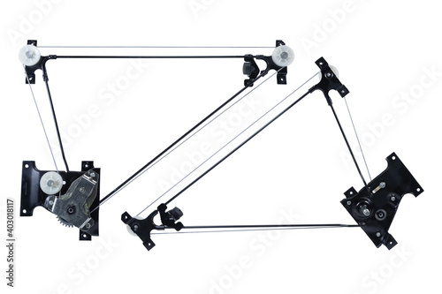 Foto image of a car window lifter isolated on a white background