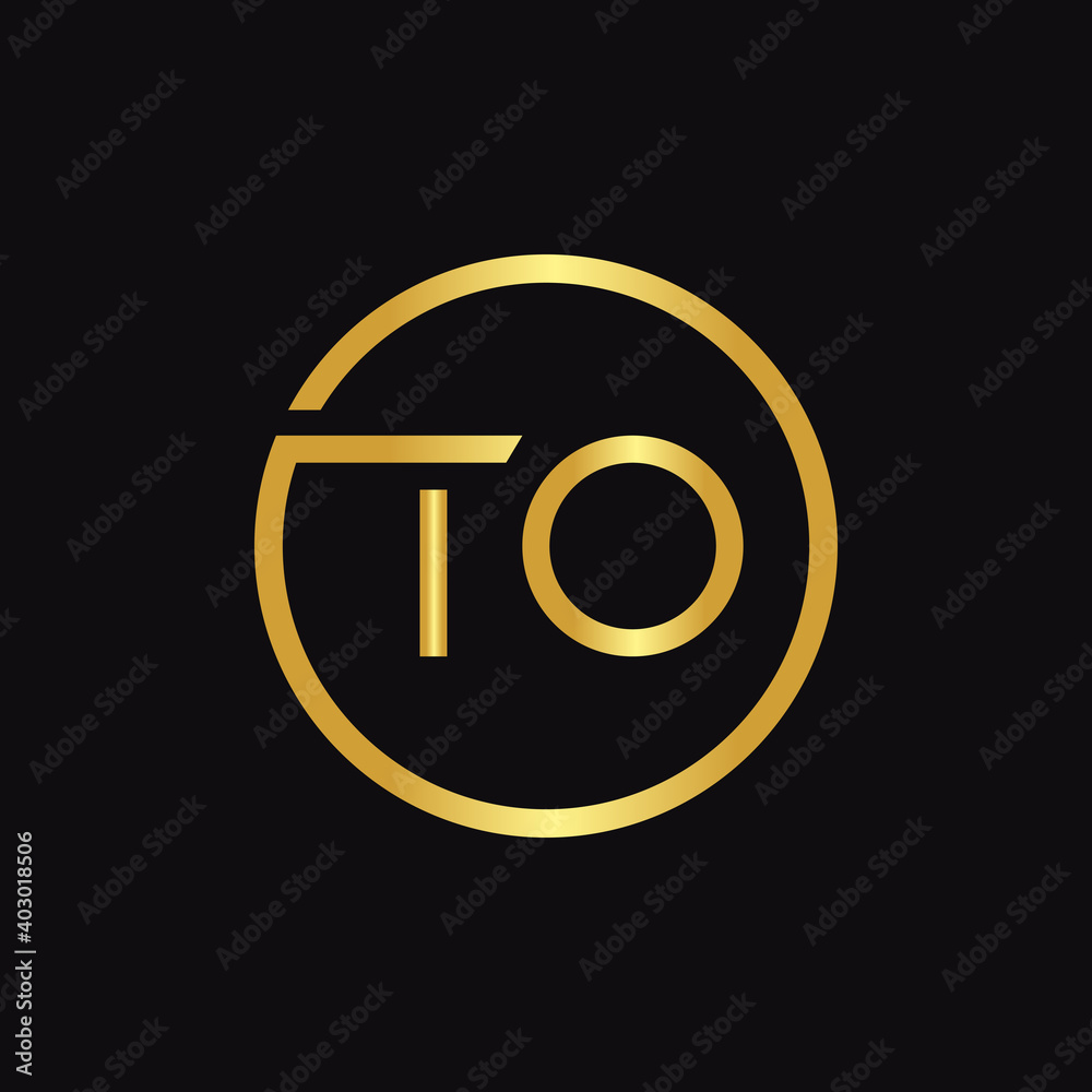 Obraz premium Initial Circle TO letter Logo Design vector Template. Abstract Letter TO logo Design