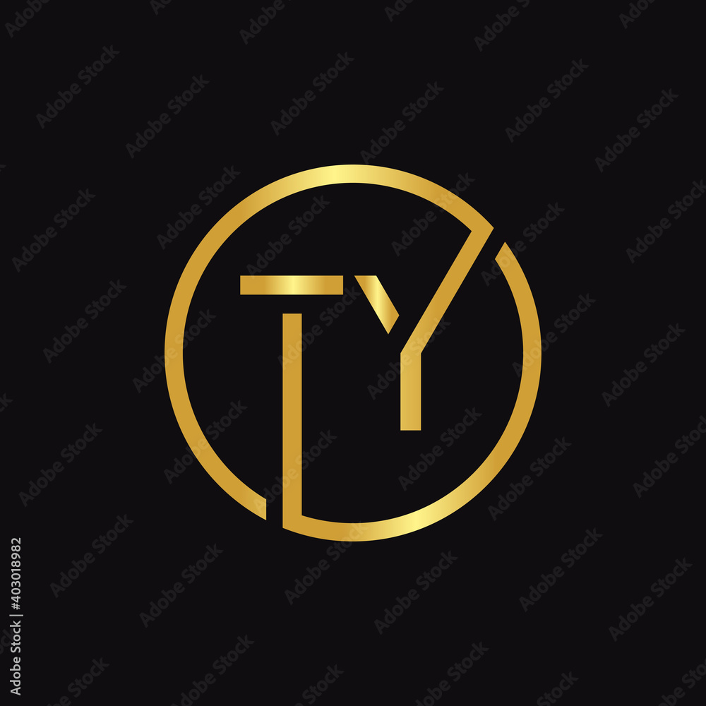 Initial Circle TY letter Logo Design vector Template. Abstract Letter TY logo Design Initial Circle TY letter Logo Design vector Template. Abstract Letter TY logo Design
