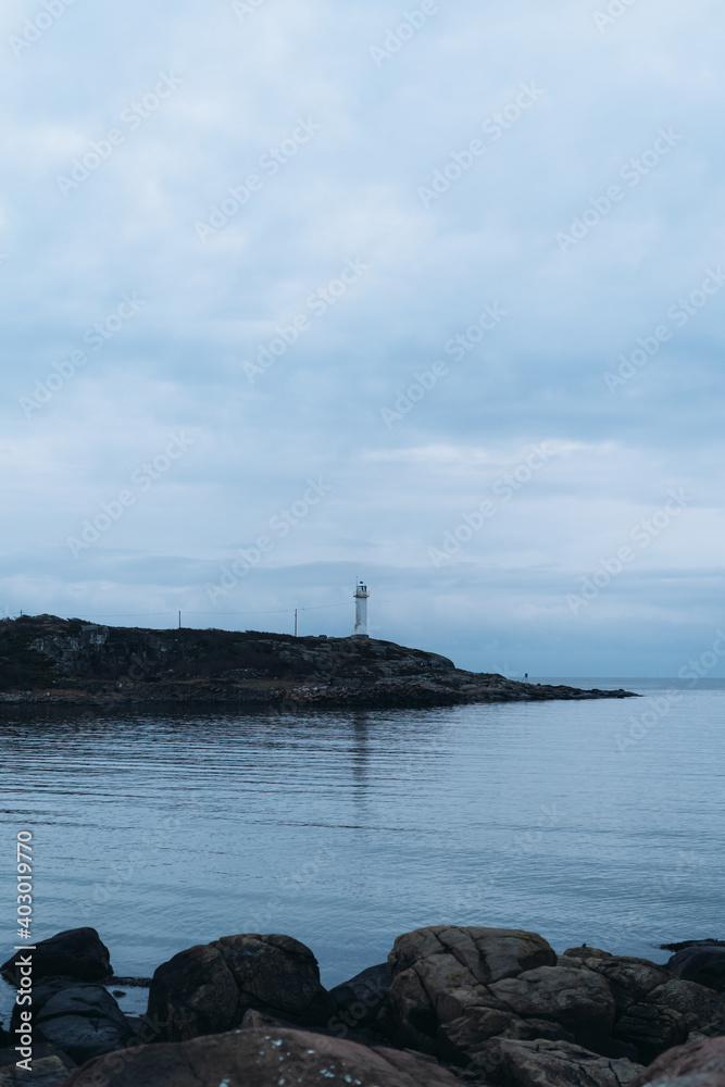 Lighthouse a cold dark day Lighthouse a cold dark day