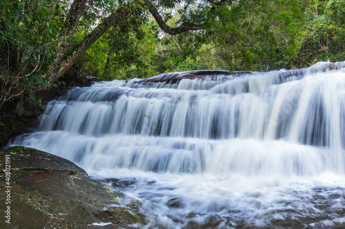 Beautiful waterfall in Phu-Kra-Dueng national park Loei province, ThaiLand.