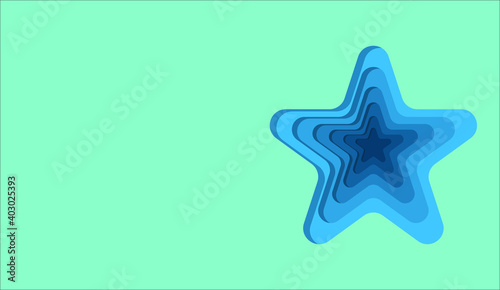 Color layer of the star pool vector illustration