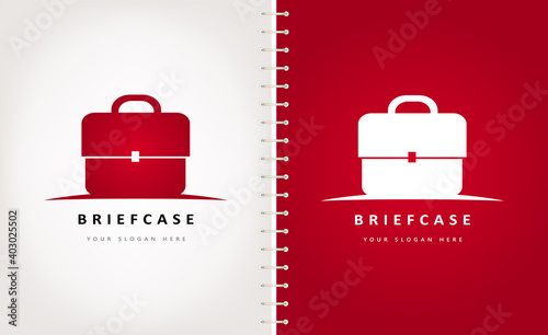 Briefcase logo vector. Illustration template.