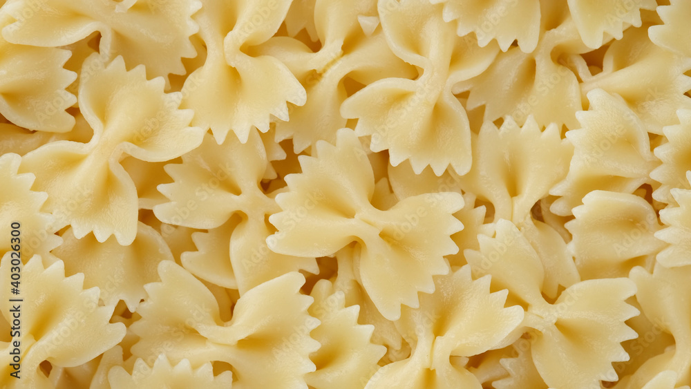 italian pasta farfalle top view italian pasta farfalle top view