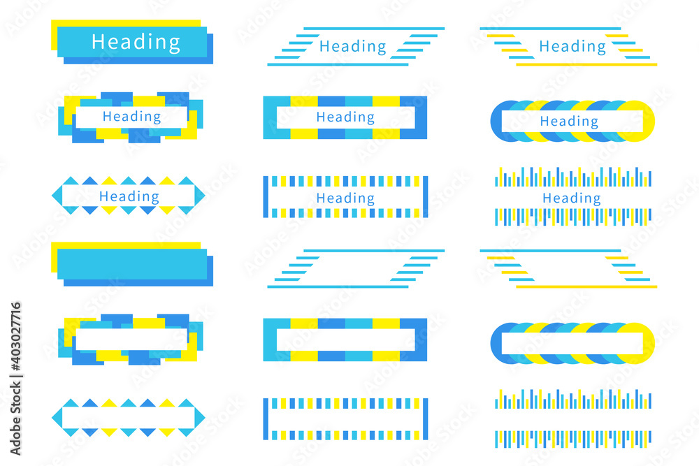 タイトル 見出し 表題 名前 北欧 装飾 枠 バナー フレーム Ai ベクター素材 Stock Vector Adobe Stock