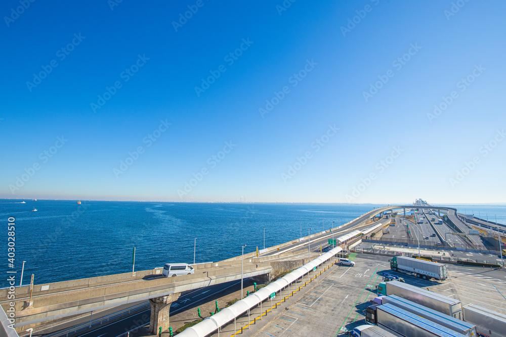 【千葉県】東京湾アクアライン　海ほたる周辺の風景