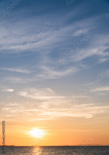 sunset over the sea. vertical  © Nature Peaceful 
