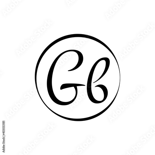 Initial GB Script Letter Logo Creative Typography Vector Template. Creative Script Letter GB logo Design