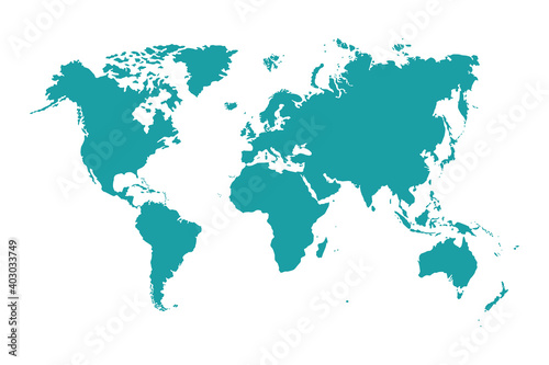 World map vector illustration isolated.
