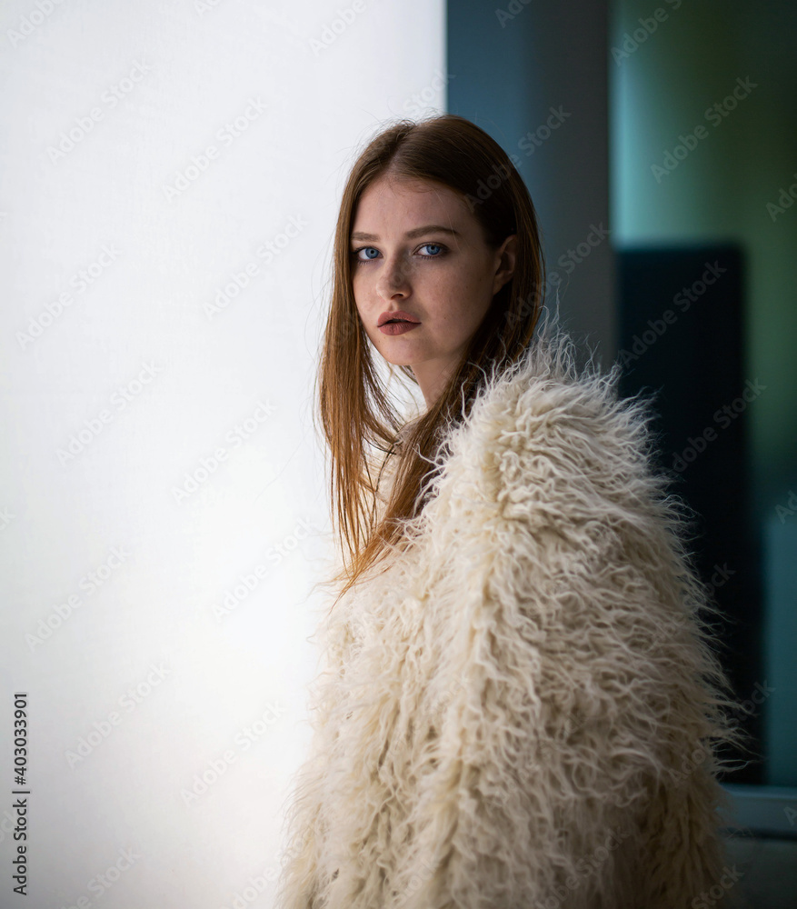 White young girl model portrait White young girl model portrait