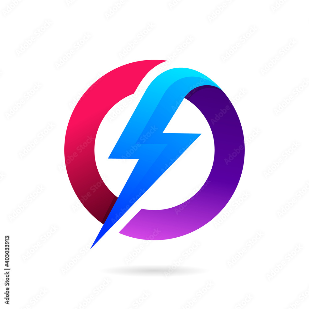 circle power logo design circle power logo design