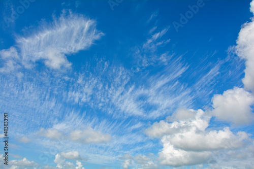 Clouds on the blue sky