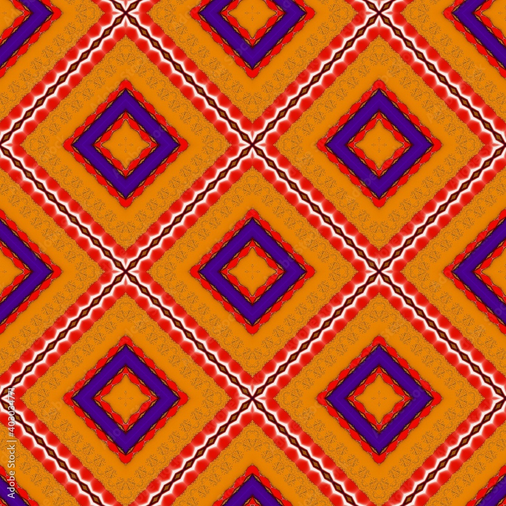 Seamless pattern with symmetric geometric ornament. Seamless pattern with symmetric geometric ornament.