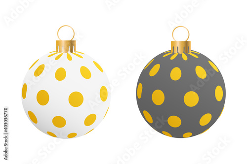 Abstract realistic 3D Christmas balls background vector illustration