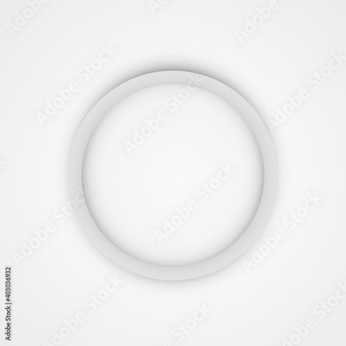 Abstract realistic 3D ring background vector illustration