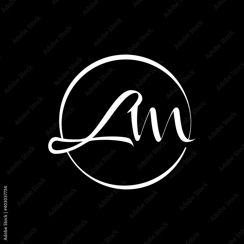 Initial LM letter Logo Design vector Template. Abstract Script Letter LM logo Design Initial LM letter Logo Design vector Template. Abstract Script Letter LM logo Design