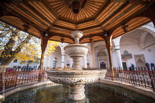 Mosque with fountain in front Sadrvan