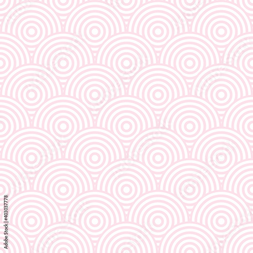 Pastel pink art deco fish scales design, pattern background.