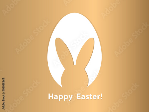 Happy Easter gold egg card. happy easter gold egg pattern. Happy easter bunny egg pattern.  Easter card. 