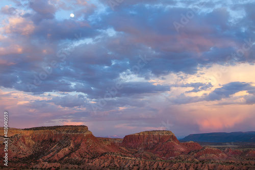 Sunset colors at Ghost Ranch  New Mexico