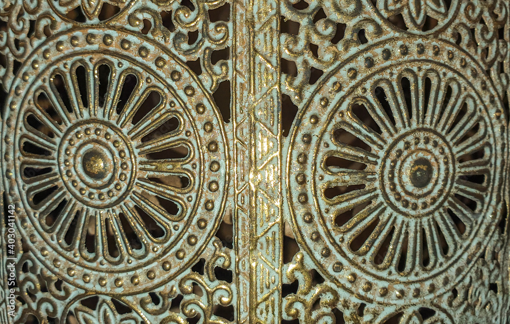 An ornamental decorative floral pattern