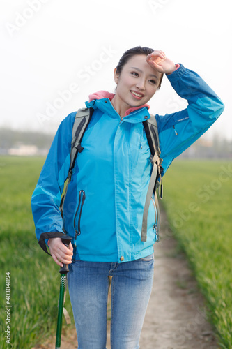 Beautiful women with cameras on outdoor trips © eastfenceimage