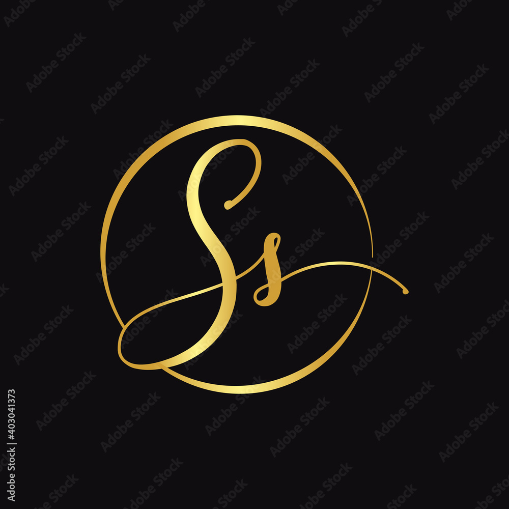 Initial SS letter Logo Design vector Template. Abstract Script Letter ...